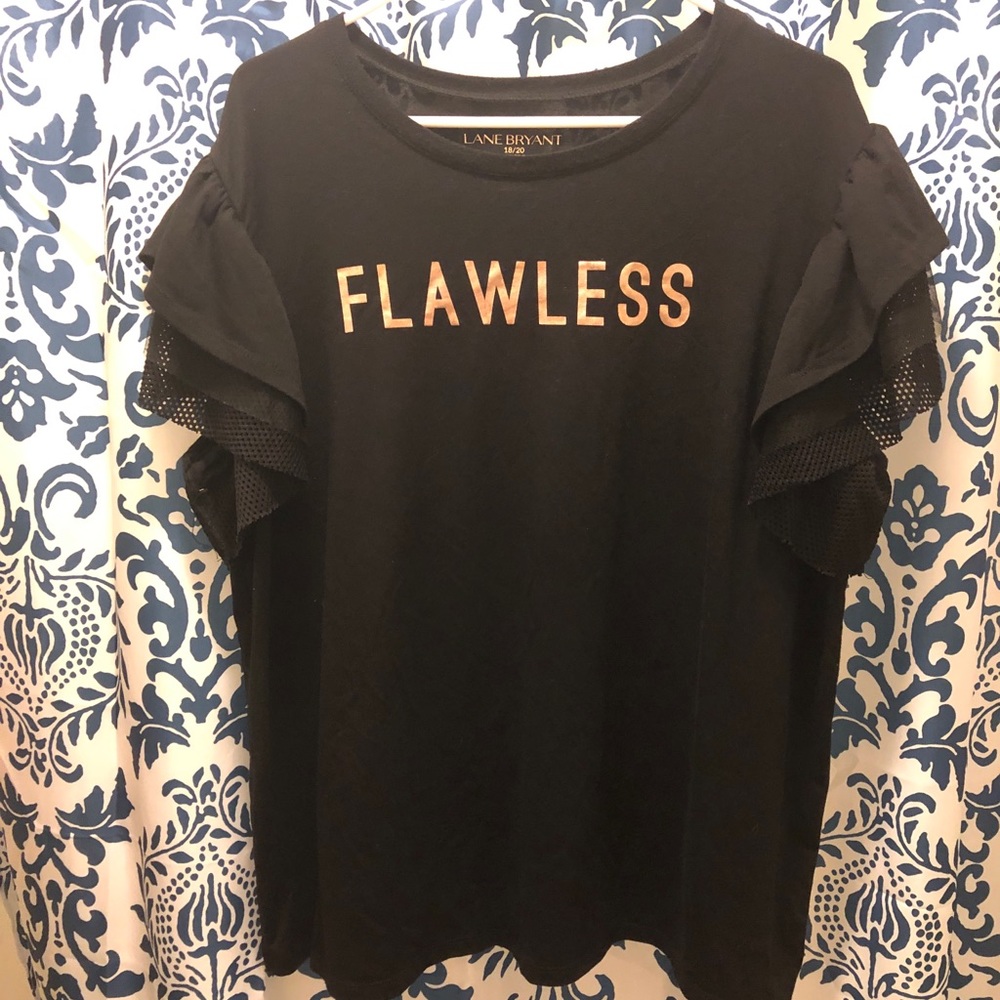 Black Flawless T-Shirt with Mesh Sleeves